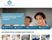 Tablet Screenshot of clinique-saint-augustin.com